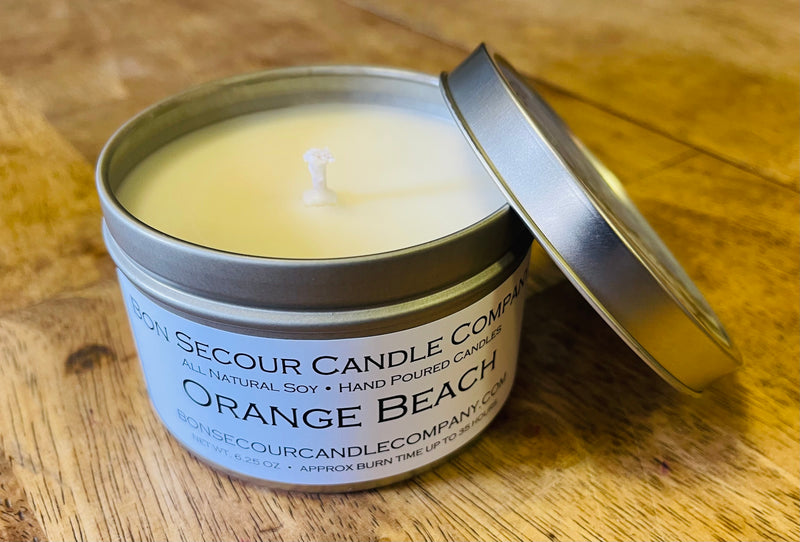 Orange Beach Soy Candle Tin