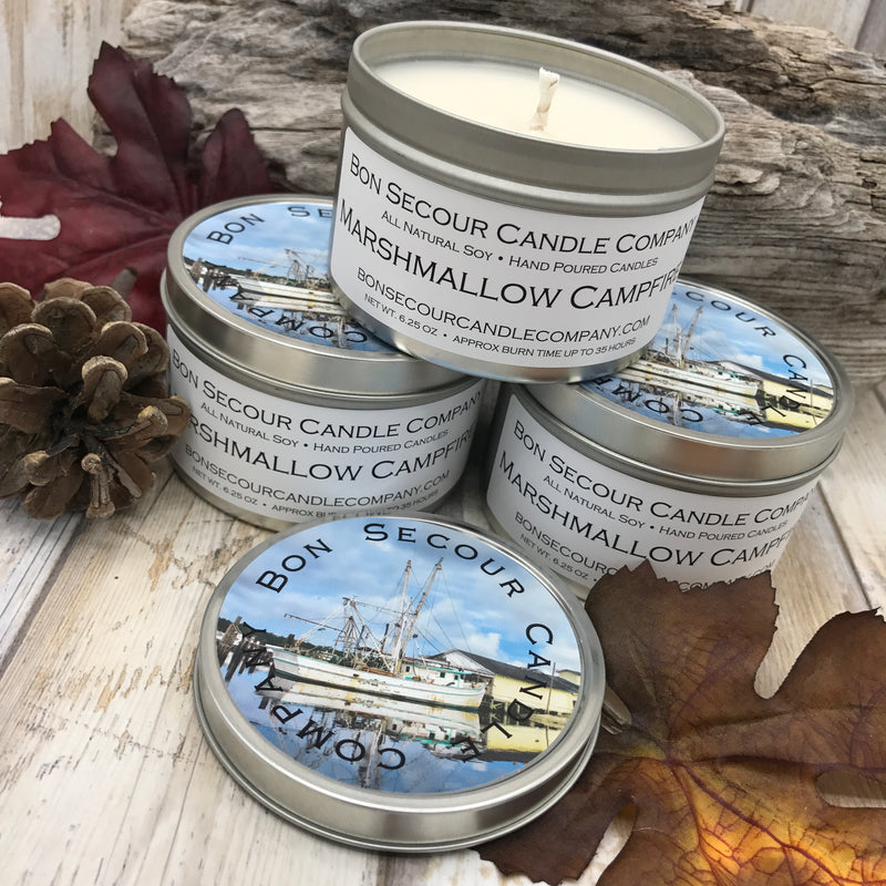 Marshmallow Campfire Soy Candle Tin